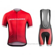 2016 Maillot Cyclisme Trek Bontrager Rouge et Noir Manches Courtes et Cuissard