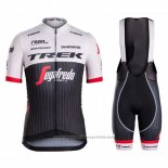 2016 Maillot Cyclisme Trek Segafredo Noir et Blanc Manches Courtes et Cuissard