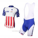 2016 Maillot Cyclisme United Healthcare Rouge et Blanc Manches Courtes et Cuissard