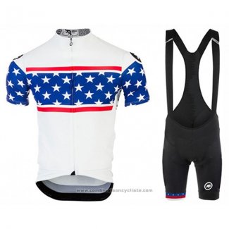 2017 Maillot Cyclisme Assos Champion Etats-Unis Manches Courtes et Cuissard