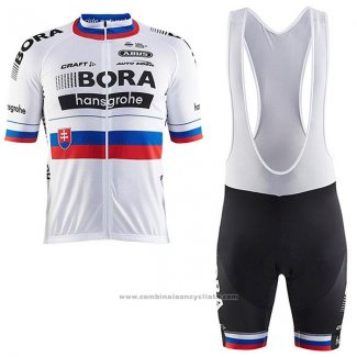 2017 Maillot Cyclisme Bora Champion Slovaquie Manches Courtes et Cuissard