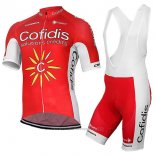 2017 Maillot Cyclisme Cofidis Rouge Manches Courtes et Cuissard