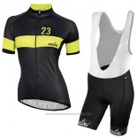 2017 Maillot Cyclisme Femme Nalini Nemina Noir Manches Courtes et Cuissard