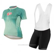 2017 Maillot Cyclisme Femme Pearl Izumi Vert et Blanc Manches Courtes et Cuissard