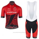 2017 Maillot Cyclisme Focus XC Rouge Manches Courtes et Cuissard