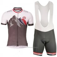 2017 Maillot Cyclisme Maloja Marron Manches Courtes et Cuissard