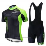 2018 Maillot Cyclisme Capo Noir Vert Manches Courtes et Cuissard