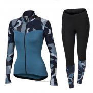 2018 Maillot Cyclisme Femme Orbea Bleu Manches Courtes et Cuissard