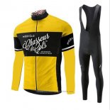 2018 Maillot Cyclisme Morvelo Jaune Manches Courtes et Cuissard