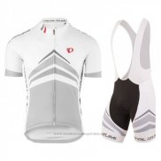 2018 Maillot Cyclisme Pearl Izumi Blanc Gris Manches Courtes Cuissard