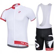 2018 Maillot Cyclisme Pinarello Blanc Rouge Manches Courtes et Cuissard