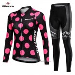 2019 Maillot Cyclisme Femme Mieyco Noir Rose Manches Longues et Cuissard