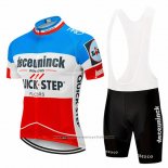 2019 Maillot Cyclisme Deceuninck Quick Step Bleu Blanc Rouge Manches Courtes et Cuissard