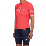 2019 Maillot Cyclisme Femme Maap Rouge Manches Courtes et Cuissard