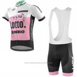 2019 Maillot Cyclisme Lotto NL-Jumbo Rose Blanc Manches Courtes et Cuissard