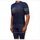 2019 Maillot Cyclisme Maap Aether Fonce Bleu Manches Courtes et Cuissard