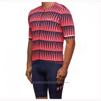 2019 Maillot Cyclisme Maap Rouge Noir Manches Courtes et Cuissard