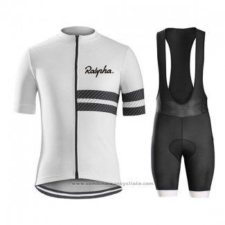 2019 Maillot Cyclisme Ralph Blanc Noir Manches Courtes et Cuissard