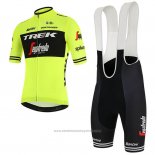 2019 Maillot Cyclisme Trek Segafredo Vert Noir Manches Courtes et Cuissard