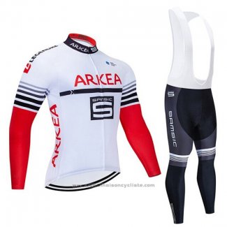 2020 Maillot Cyclisme Arkea Samsic Blanc Rouge Manches Courtes et Cuissard