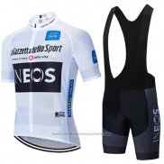 2020 Maillot Cyclisme Ineos Blanc Noir Manches Courtes et Cuissard