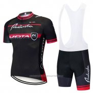 2020 Maillot Cyclisme Kuota Noir Rouge Manches Courtes et Cuissard