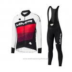 2020 Maillot Cyclisme MMR Blanc Noir Rouge Manches Longues et Cuissard