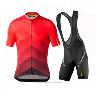 2020 Maillot Cyclisme Mavic Rouge Noir Manches Courtes et Cuissard