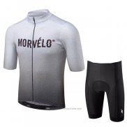 2020 Maillot Cyclisme Morvelo Gris Manches Courtes et Cuissard