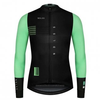 2020 Maillot Cyclisme NDLSS Noir Vert Manches Longues et Cuissard