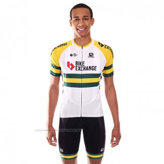 2021 Maillot Cyclisme Bike Exchange Champion Australie Manches Courtes et Cuissard