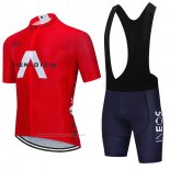 2021 Maillot Cyclisme Ineos Grenadiers Rouge Manches Courtes et Cuissard