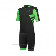 2021 Maillot Cyclisme RH+ Vert Manches Courtes et Cuissard