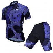 2021 Maillot Cyclisme R Star Violet Manches Courtes et Cuissard