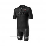 2022 Maillot Cyclisme Giro D'italie Noir Manches Courtes et Cuissard