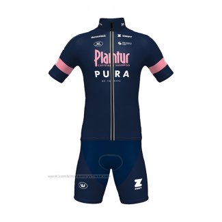 2022 Maillot Cyclisme Plantur Pura Profond Bleu Manches Courtes et Cuissard