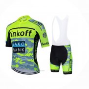 2024 Maillot Cyclisme Tinkoff Vert Manches Courtes et Cuissard