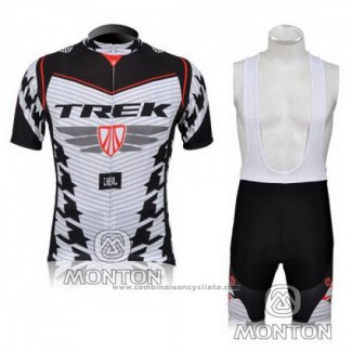 2010 Maillot Cyclisme Trek Noir et Blanc Manches Courtes et Cuissard