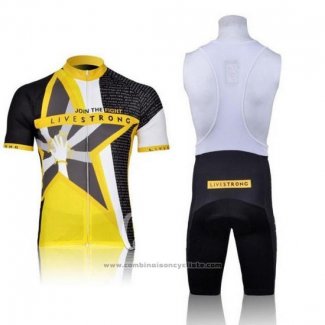 2011 Maillot Cyclisme Livestrong Jaune Manches Courtes et Cuissard