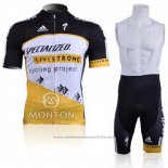 2011 Maillot Cyclisme Specialized Jaune et Noir Manches Courtes et Cuissard