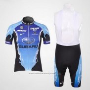 2011 Maillot Cyclisme Subaru Azur et Noir Manches Courtes et Cuissard