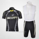 2012 Maillot Cyclisme Scott Noir et Blanc Manches Courtes et Cuissard