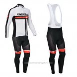 2013 Maillot Cyclisme Castelli Blanc Manches Longues et Cuissard