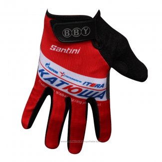 2014 Katusha Gants Doigts Longs Ciclismo