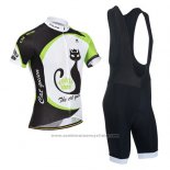 2014 Maillot Cyclisme Monton Vert et Blanc Manches Courtes et Cuissard