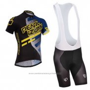 2014 Maillot Cyclisme Pearl Izumi Noir et Jaune Manches Courtes et Cuissard