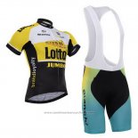 2015 Maillot Cyclisme Lotto NL Jumbo Noir et Jaune Manches Courtes et Cuissard