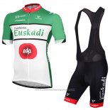 2016 Maillot Cyclisme Euskadi Noir et Vert Manches Courtes et Cuissard