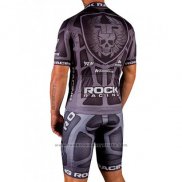 2016 Maillot Cyclisme Rock Racing Marron Manches Courtes et Cuissard