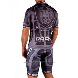 2016 Maillot Cyclisme Rock Racing Marron Manches Courtes et Cuissard